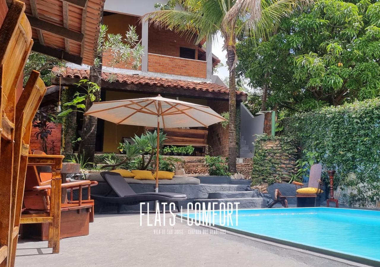 Novidade Flats Comfort Na Vila De Sao Jorge - Chapada Dos Veadeiros Hotel Eksteriør billede
